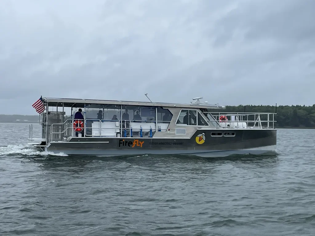 Firefly ferry on the water